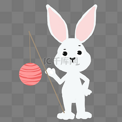 动物小灯笼图片_灯笼和白色玉兔