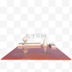 瓷砖地板图片_C4D瓷砖地板电商舞台
