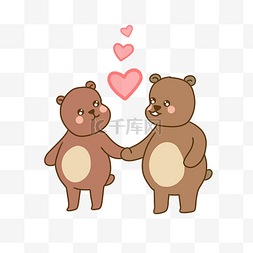 爱情小动物图片_拥抱小动物小熊