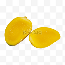 黄色的台图片_切开的芒果