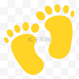 母婴1111图片_婴儿成长纪念卡通小脚印