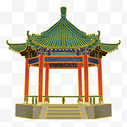 房子图片_国潮中式建筑寺庙亭子