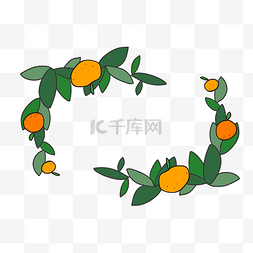 橙子植物装饰边框