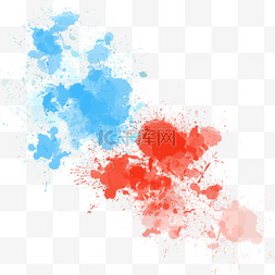泼墨图片_蓝色红色泼墨碰撞