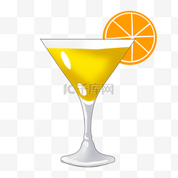 一杯黄色橙汁