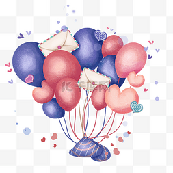 开业庆典图片_卡通紫橙撞色气球束