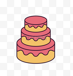 多层蛋糕素材图片_多层蛋糕矢量图标素材