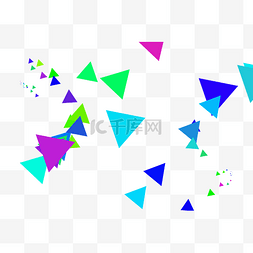漂浮几何碎片三角形电商