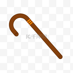 棕色创意父亲节拐杖