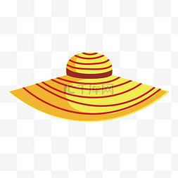简约黄色遮阳帽
