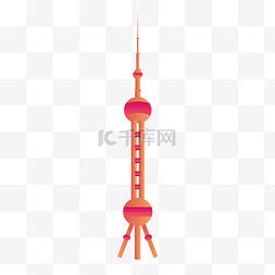 上海东方明珠塔简笔画图片_上海地标东方明珠