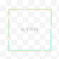 炫彩正方形图片_正方形简约边框