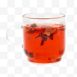 一杯红色水果茶