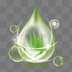 芦荟图片_透明的新鲜绿色芦荟胶