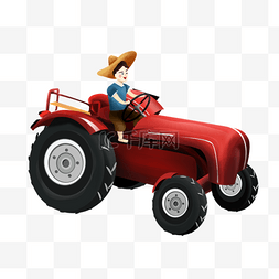 红色农用车