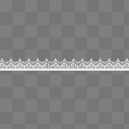 白色蕾丝边框装饰图案