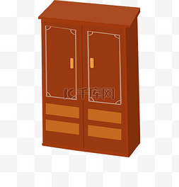 红木家具柜子插画