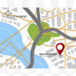 map图片_跨江公路大桥扁平公路导航GPS