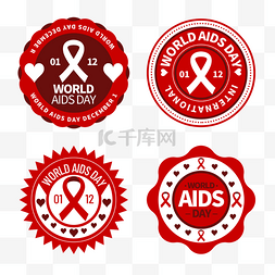 world图片_world aids day宣传红色徽章