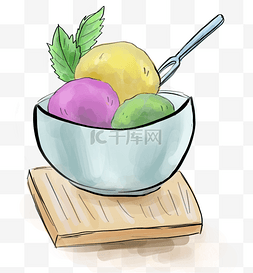 香草味图片_美味彩色淇淋球