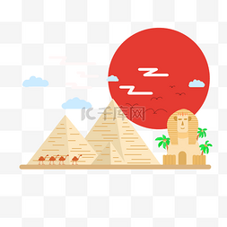 埃及金字塔psd图片_埃及沙漠金字塔