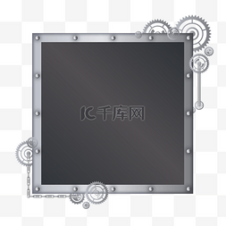 机械朋克图片_机械朋克重甲硬核金属立体边框