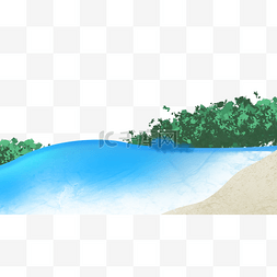 夏天海边沙滩风景图