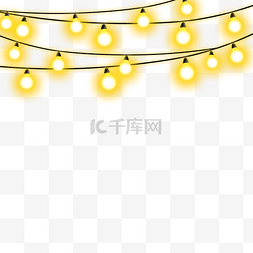 黄色圣诞节灯光