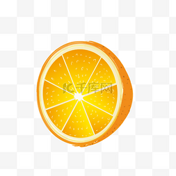 切开的柠檬片图片_橙子矢量图