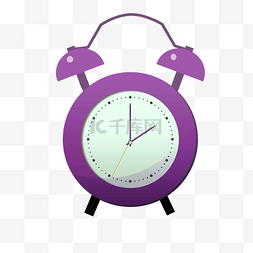 紫色边框时钟闹钟
