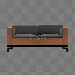 棕色的家具沙发插画