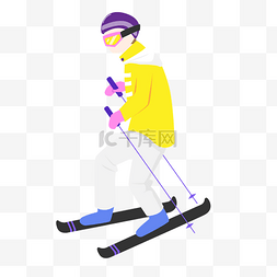 滑雪运动人物