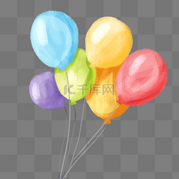 儿童节彩色蜡笔电商海报气球png