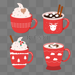 christmas hot cocoa mug红色可爱气氛杯