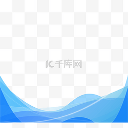 海浪图片_蓝色波浪商务边框