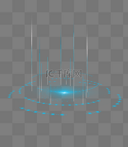 科幻引擎图片_蓝色科技线条感圆圈