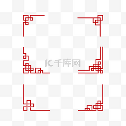 边框中式复古图片_矢量中式古典边框边角