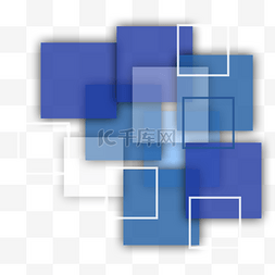 科技风蓝色方形素材下载