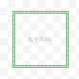 绿色简约线条斜纹简约边框