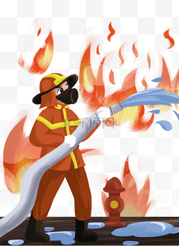 消防消防员救火火灾