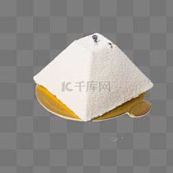 白色立体几何蛋糕食物元素