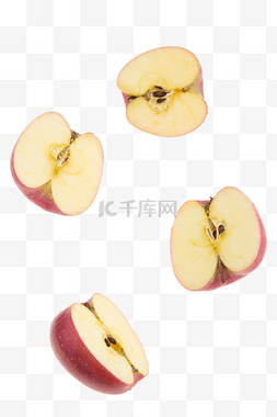 水果半个图片_弹起的半个苹果