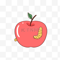 虫吃水果苹果