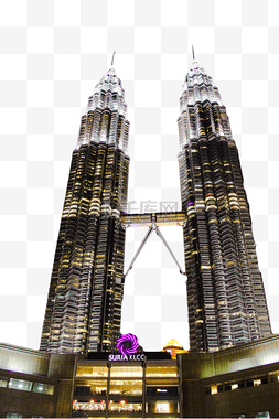 马来西亚吉隆坡双子塔夜景