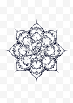 对称与非对称图片_八宝莲花对称图腾纹样