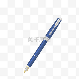 签字笔图片_钢笔金属钢笔蓝色钢笔