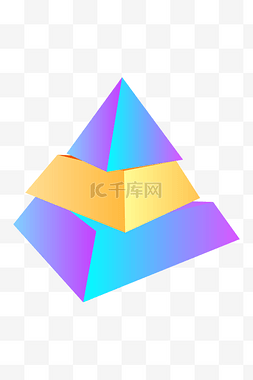 堆积几何图片_几何三角塔