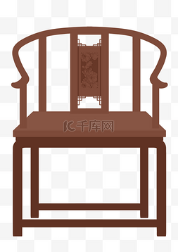 棕色靠椅椅子插图