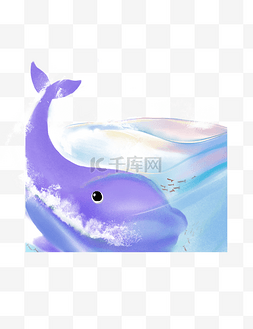 海底海洋鲸鱼海豚动物