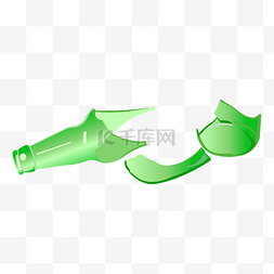 绿色玻璃瓶垃圾